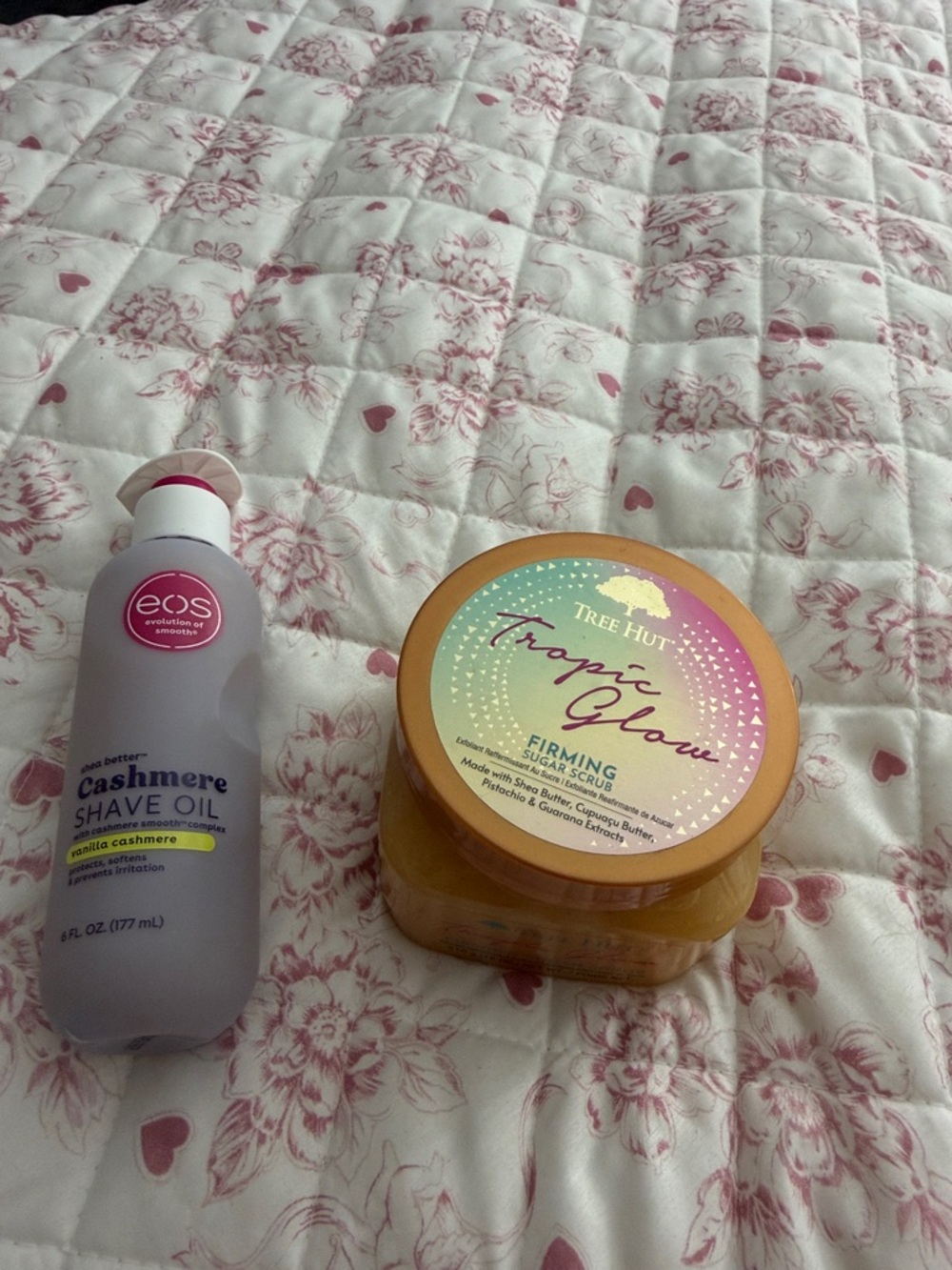 brand new never been opened. tree hut scrub and eos shave oil